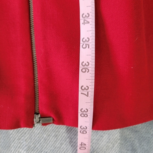 BCBGMAXAZRIA  Guilianna Dress Deep Red Sleeveless Front Zip Racerback Boning 12 - Picture 11 of 11